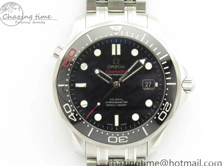 0206 Seamaster 300M Chronometer SS “007” Limited Edition OMF 1:1 Best Edition on SS Bracelet A2824 (Black Balance Wheel) V Seasonal 7952